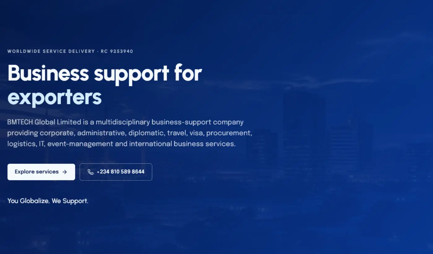 BMTECH Global Limited website homepage